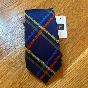 GapKids Boys Plaid Print Blue Tie